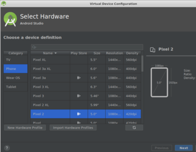 AVD hardware manager